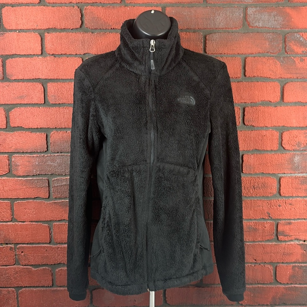 The North Face Sweatshirt Womans Small Black Faux Fur